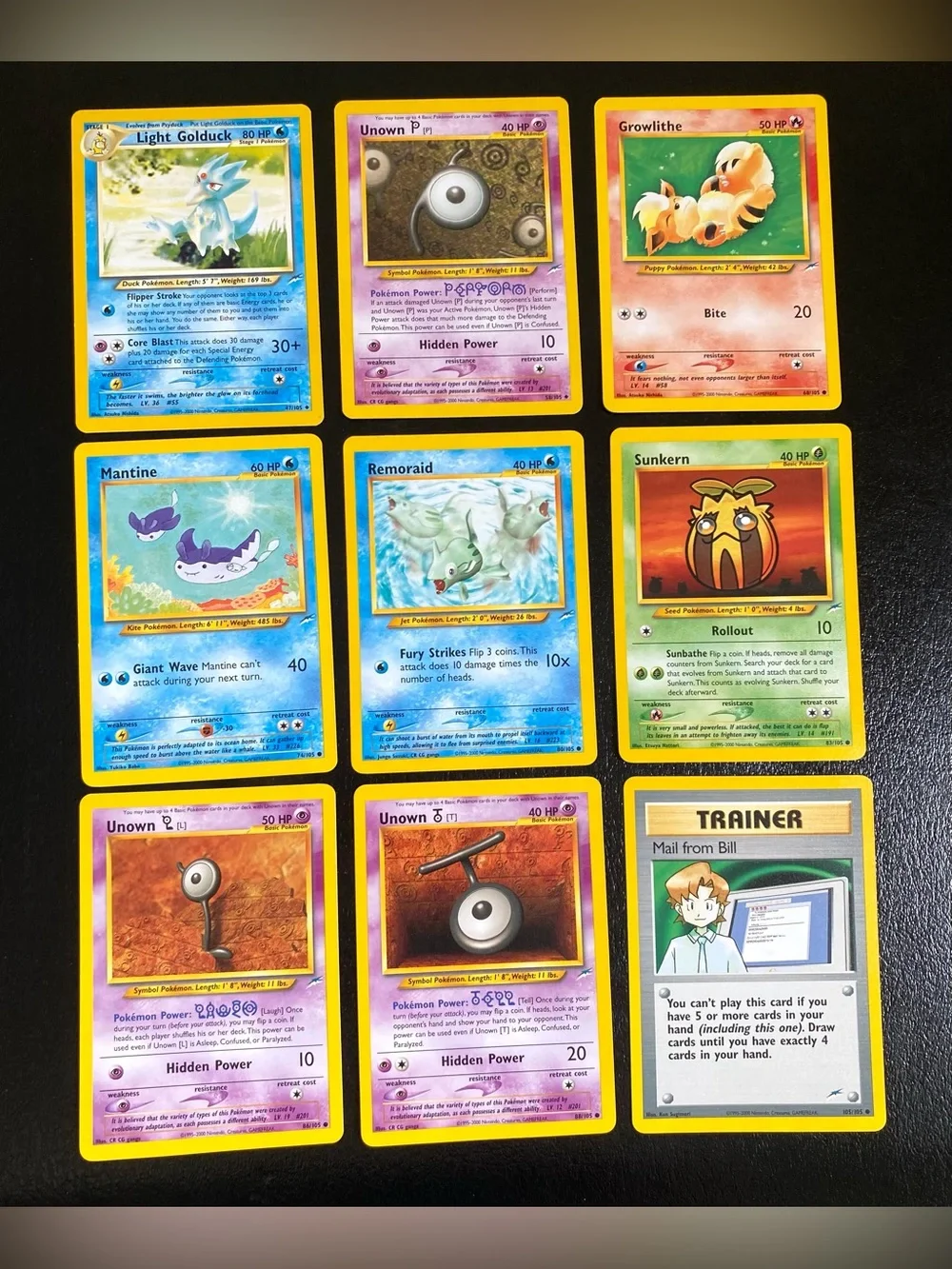 Pokémon Vintage Cards Bundle from Set 105  - Qty 9